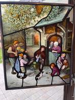 Glas in lood - de vioolspeler, Antiek en Kunst, Ophalen