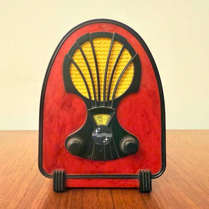 VINTAGE ART DECO RADIO PHILIPS 830A 1932 MINI ZELDZAAM, Antiek en Kunst, Antiek | Tv's en Audio, Verzenden