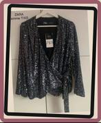 Zara T/XS Feestblouse met lovertjes in grote maten, Verzenden, Nieuw, Maat 36 (S), Zara