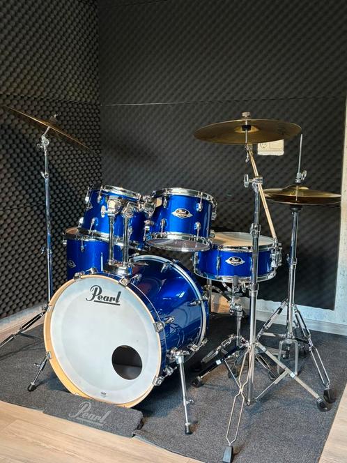 Pearl export + sabian bekkenset + kruk, Muziek en Instrumenten, Drumstellen en Slagwerk, Zo goed als nieuw, Pearl, Ophalen