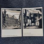 2 prenten Gent : naar tekeningen van Herman Verbaere, Verzamelen, Ophalen of Verzenden, Zo goed als nieuw