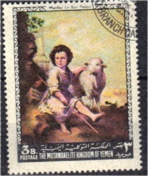 Yemen-Koninkrijk 1968 - Yvert 594SW - Schilderijen (ST), Postzegels en Munten, Postzegels | Azië, Gestempeld, Verzenden