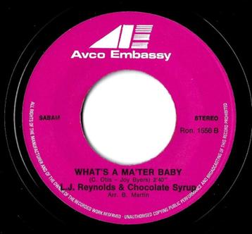 LJ Reynolds - What's A Matter Baby Is It Hurting You Popcorn, Single, Utilisé, 7 pouces, R&B et Soul