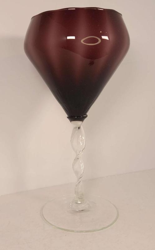 Grand Vase en forme de verre à vin - pâte de verre, Antiek en Kunst, Antiek | Vazen, Ophalen of Verzenden