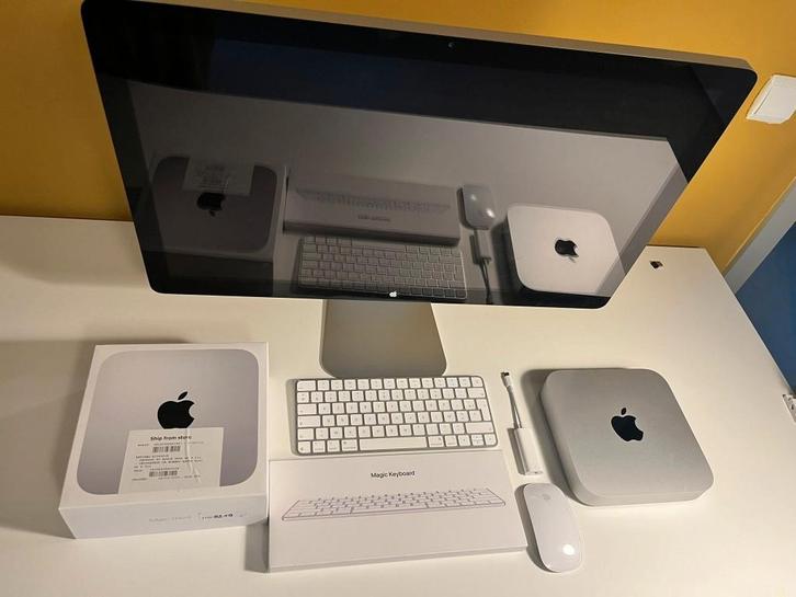 Apple Mac Mini M2 (8 Gb / 512 Gb) & Thunderbolt 27 Display, Computers en Software, Apple Desktops, Zo goed als nieuw, Mac Mini