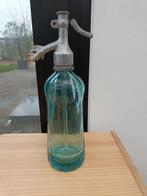 Blauw-groene sodafles, sifonfles, Spuitfles. Hoogte: 31 cm., Antiek en Kunst, Ophalen of Verzenden