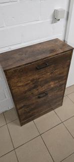 Schoenenkast VASAGLE met 2 kleppen, vintage bruin, Maison & Meubles, Armoires | Armoires à chaussures, Enlèvement, Comme neuf