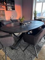 massieve eik - oak black sky - eettafel, Huis en Inrichting, Tafels | Eettafels, Ophalen, Eikenhout, 200 cm of meer, Zo goed als nieuw