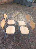 4 bijna nieuwe stoelen weg wegens verhuis. 0479750413, Ophalen, Zo goed als nieuw