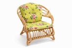 Rotan - stoel / fauteuil - met kussenset Retro / Vintage, Enlèvement ou Envoi, Neuf, Autres couleurs, Osier ou Rotin