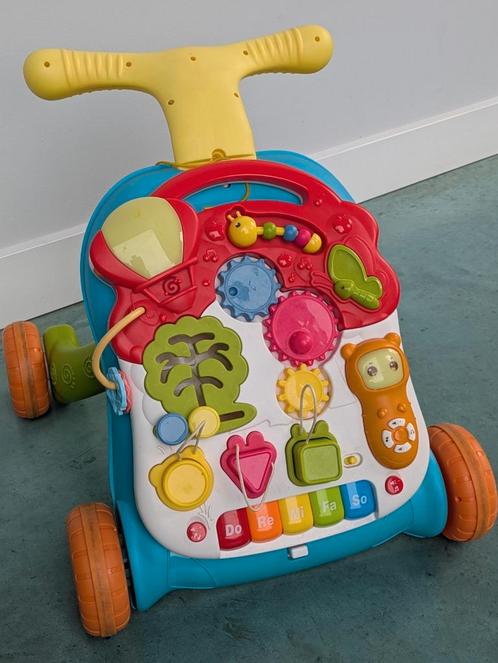 Loopwagentje met licht en muziek en afneembaar telefoontje, Kinderen en Baby's, Speelgoed | Babyspeelgoed, Zo goed als nieuw, Met licht