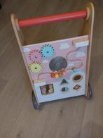 vertbaudet - Loopwagen met houten remmen - roze, Kinderen en Baby's, Speelgoed | Babyspeelgoed, Zo goed als nieuw, Ophalen