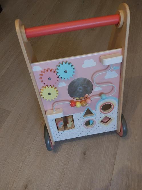 vertbaudet - Loopwagen met houten remmen - roze, Enfants & Bébés, Jouets | Jouets de bébé, Comme neuf, Enlèvement