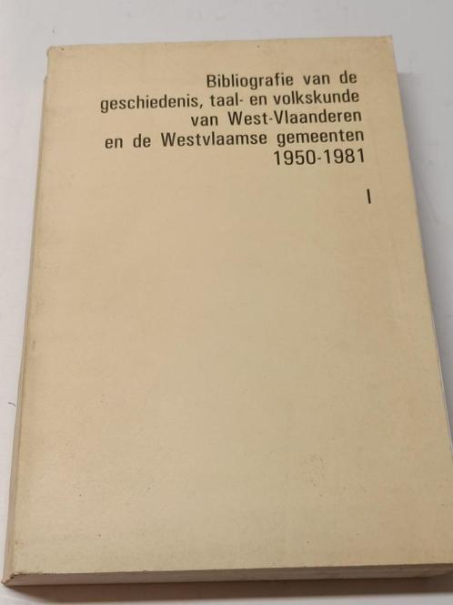 Bibliografie van de geschiedenis taal en volkskunde van west, Livres, Histoire & Politique, Utilisé, Enlèvement ou Envoi