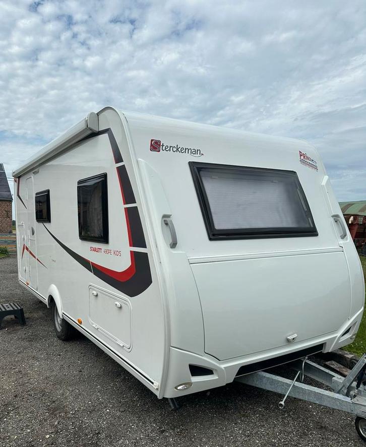 Sterckeman 490 pe kids confort starlett, Caravans en Kamperen, Caravans, Particulier, tot en met 6, 1000 - 1250 kg, Standaardzit
