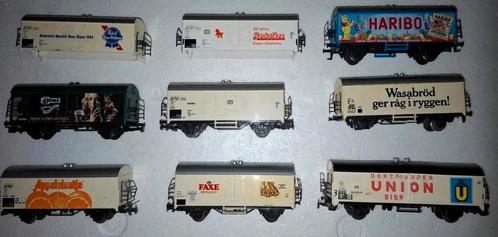 7 marklin reclame wagons en 2 kappen, Hobby en Vrije tijd, Modeltreinen | H0, Ophalen of Verzenden