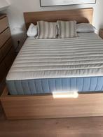 I KEA MALM bed – eik natuur, 4 maanden oud + matras, Ophalen, Zo goed als nieuw, 200 cm, 100 cm