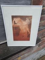 eau forte epreuve d atriste signe armand rassenfosse, Antiek en Kunst, Ophalen of Verzenden