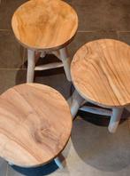 Teak houten kruk, Ophalen of Verzenden, Nieuw