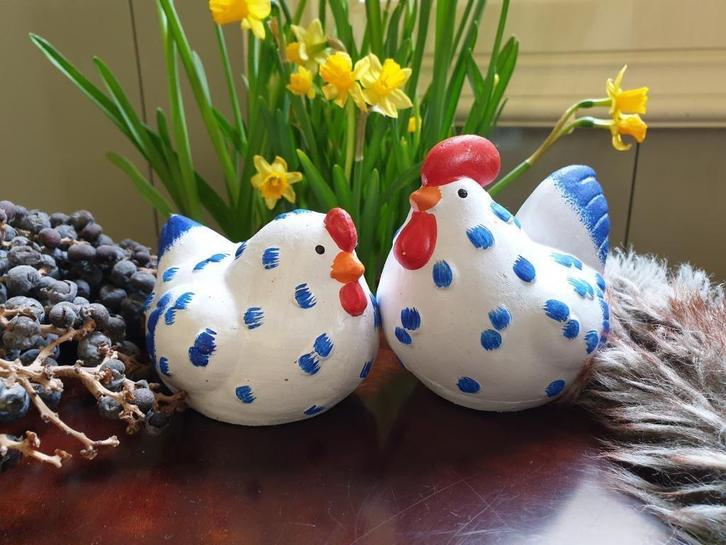 beeld kip en haan , uitverkoop , paas kado, Huis en Inrichting, Woonaccessoires | Wanddecoraties, Nieuw, Ophalen of Verzenden