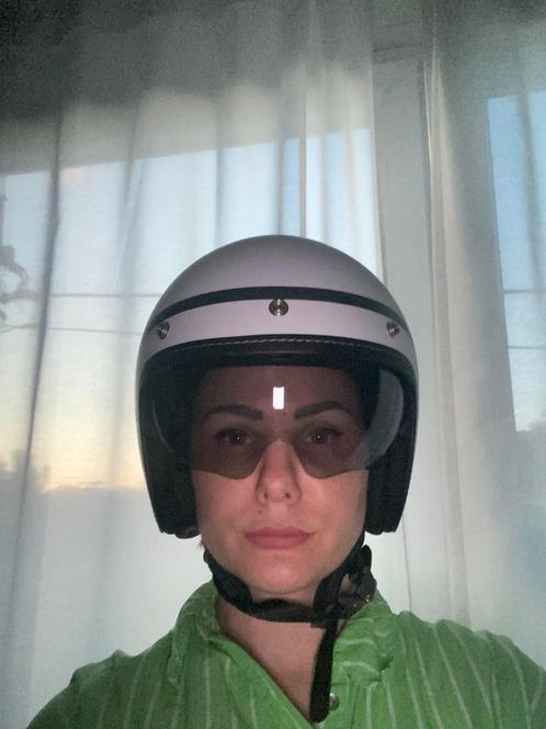 Moterhelm – met vizier & originele bon!, Fietsen en Brommers, Brommerhelmen, Nieuw, Medium, Ophalen of Verzenden