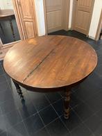 Antieke ronde houten tafel, uitschuifbaar tot ongeveer 6m, Antiek en Kunst, Antiek | Meubels | Tafels, Ophalen
