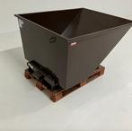 Kiepcontainer zelfkantelend op wielen uit opruiming stock, Ophalen