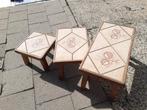 Nesttafel, Zo goed als nieuw, Rechthoekig, Hout
