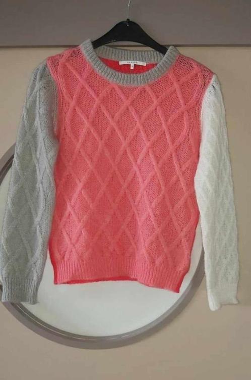 Xandres, trui, met roze, mt S, zgan, Kleding | Dames, Truien en Vesten, Zo goed als nieuw, Maat 38/40 (M), Roze, Ophalen of Verzenden