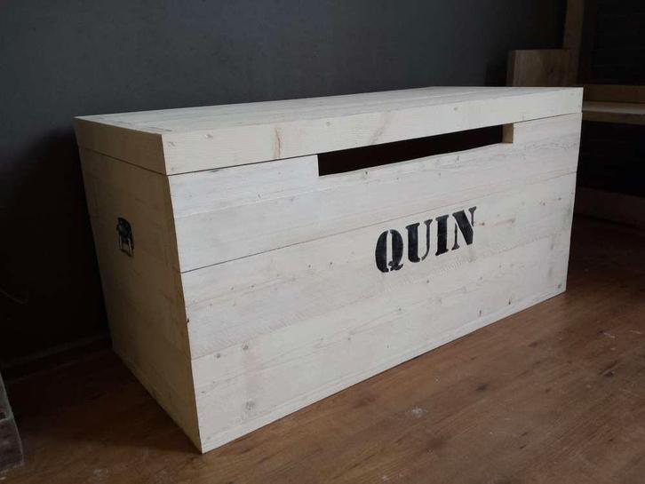 nieuw stevige speelgoed/dekenkist steigerhout, Huis en Inrichting, Woonaccessoires | Kisten, Nieuw, Ophalen of Verzenden