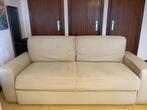 Beige/taupe zetelbed met afneembare kussens + beschermhoe, Huis en Inrichting, Ophalen, Gebruikt, Driepersoons, 75 tot 100 cm