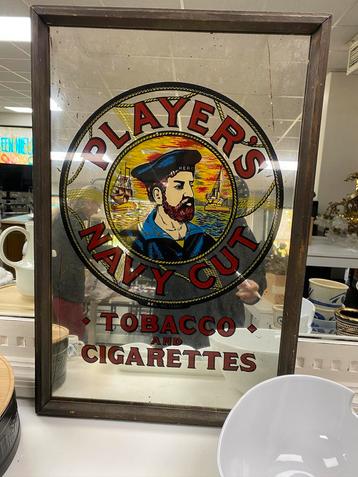 Vintage spiegelreclame Player’s Navy Cut — tabakspubstijl beschikbaar voor biedingen