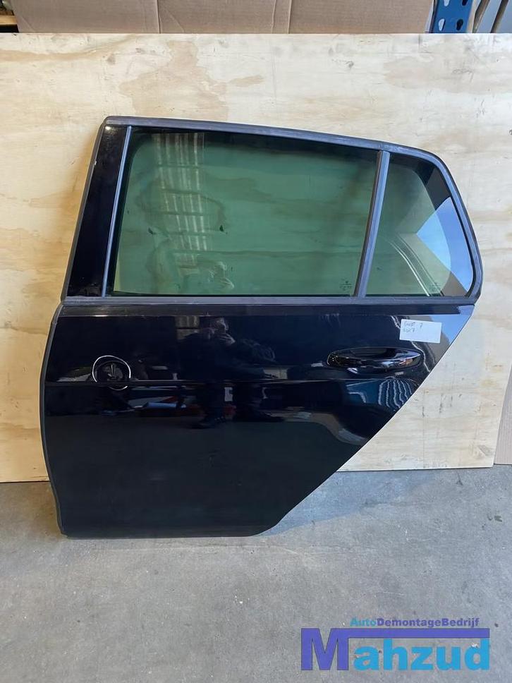 VW GOLF 7 Zwart Links achter deur portier 2012-2019, Auto-onderdelen, Carrosserie, Deur, Volkswagen, Achter, Links, Gebruikt