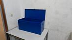 metalen koffer in perfecte staat kleur blauwe dimensie, Ophalen of Verzenden
