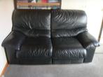 CANAPE 2 PLACES EN CUIR NOIR, Enlèvement, Utilisé, Cuir, CONTEMPORAIN