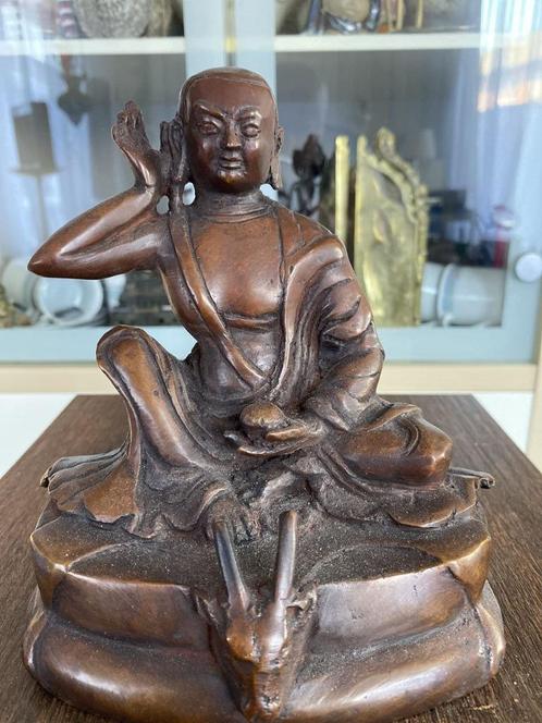 VERLOREN WAS BRONZE MILAREPA, Huis en Inrichting, Woonaccessoires | Boeddhabeelden, Gebruikt, Ophalen of Verzenden