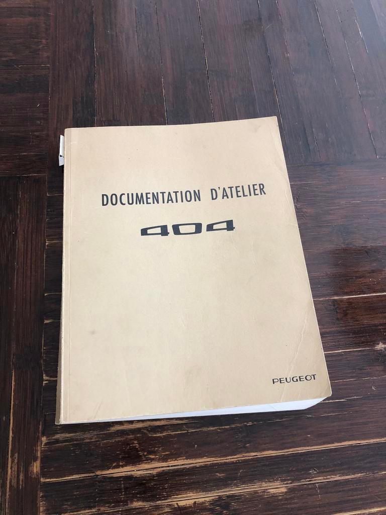 manuel documentation d’atelier Peugeot 404, Enlèvement