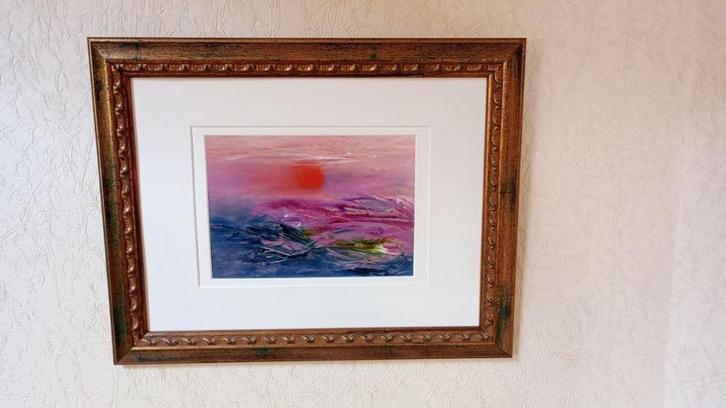 Schilderijtje Gisèle Putmans, Antiek en Kunst, Kunst | Schilderijen | Abstract, Ophalen of Verzenden