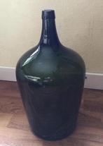 Groene vintage vaas dame-jeanne - +/_ 47 cm, Huis en Inrichting, Woonaccessoires | Vazen, Ophalen of Verzenden, Gebruikt