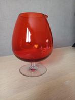 Rood ballon brandewijnvormig glas, Overige typen, Zo goed als nieuw, Ophalen