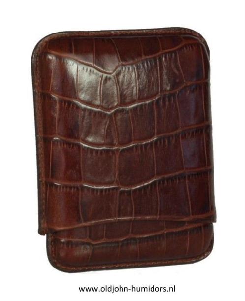SK601 SIGAREN ETUI MARTIN WESS 503 CROCO BROWN  CIGARILLOS, Verzamelen, Rookartikelen, Aanstekers en Luciferdoosjes, Nieuw, Tabaksdoos of Verpakking
