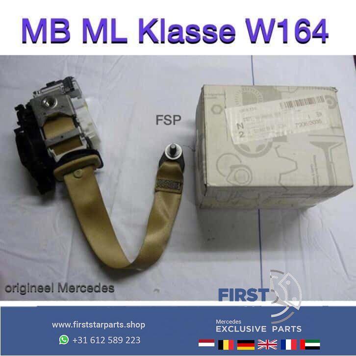 W164 gordelspanners beige / bruin Set Mercedes ML Klasse 164, Auto-onderdelen, Dashboard en Schakelaars, Mercedes-Benz, Gebruikt