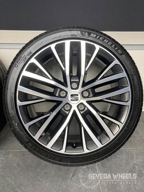 18” originele Cupra Leon / Seat Leon velgen + banden 5x112, Auto-onderdelen, Banden en Velgen, Banden en Velgen, Zomerbanden, 18 inch