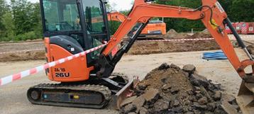 mini-pelle à louer avec ou sans opérateur, Enlèvement, Excavatrice