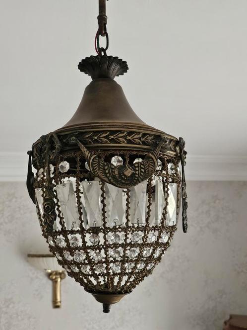 Franse Stijl Acorn Chandelier, Huis en Inrichting, Lampen | Kroonluchters, Zo goed als nieuw, Glas, Metaal, Ophalen