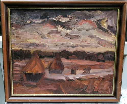 Constant Permeke '' Avondstemming op het land '' olieverf, Antiek en Kunst, Kunst | Schilderijen | Klassiek, Verzenden