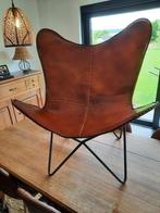 fauteuil en cuir "Maison du Monde", Huis en Inrichting, Stoelen, Ophalen, Zo goed als nieuw, Zwart, Metaal