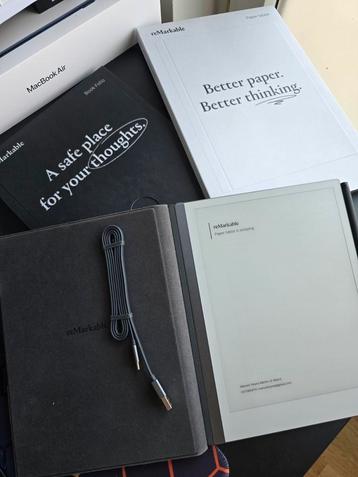 reMarkable 2 + leder cover + Marker Plus, Informatique & Logiciels, Enlèvement, Comme neuf