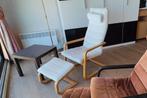 Pello fauteuil met voetenbank, Huis en Inrichting, Ophalen, Gebruikt, Hout