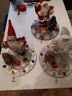 Mooie kerstman versiering op plateau. 3 keuzes., Ophalen